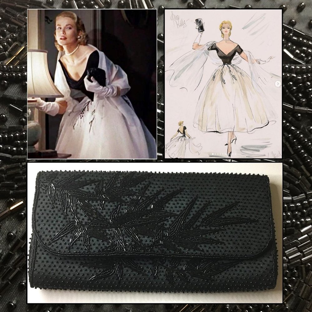 Vintage IIYAMA Fully Beaded Envelope Evening Bag